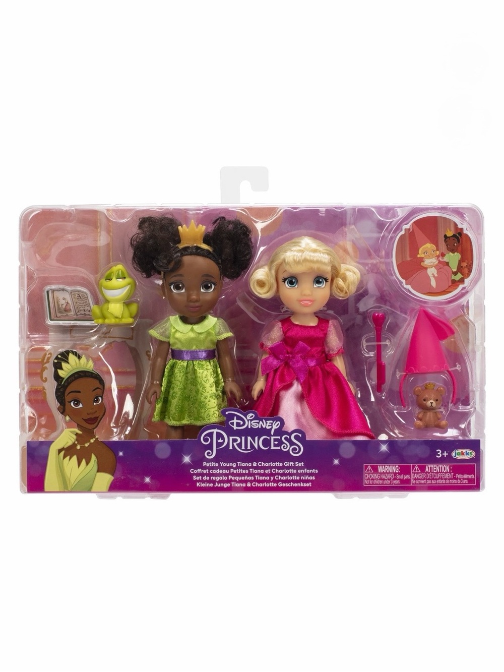 NIP Disney Princess Petite Young Tiana & Charlotte Gift Set